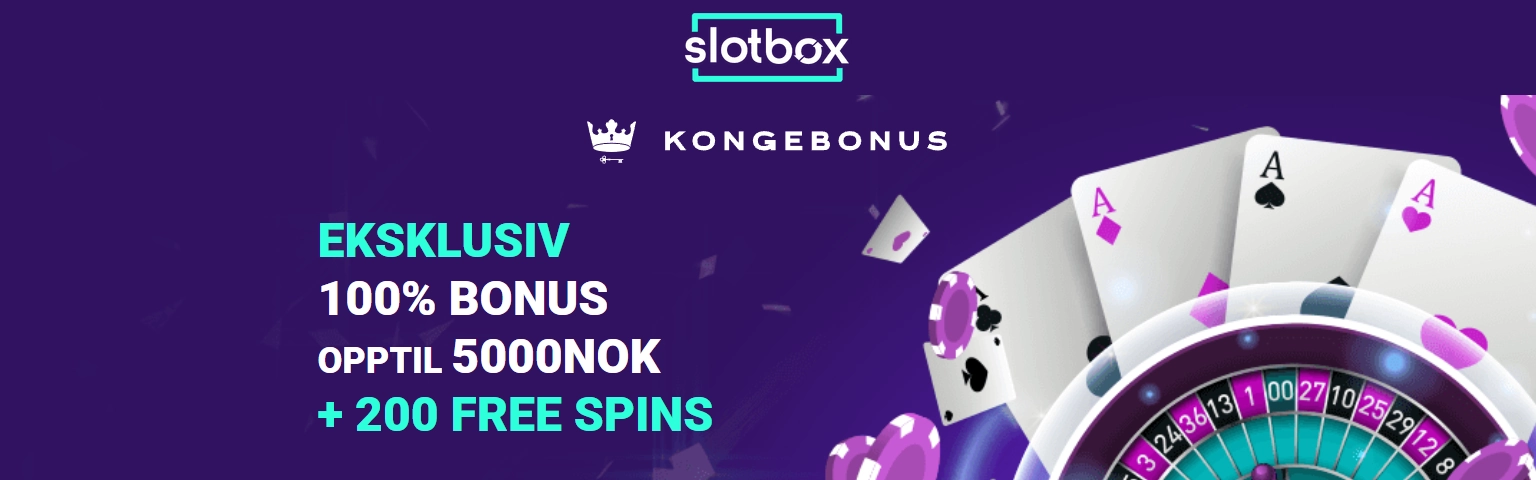 Din første innskuddsbonus hos Slotbox. Høyere maksbonus og gratisspinn