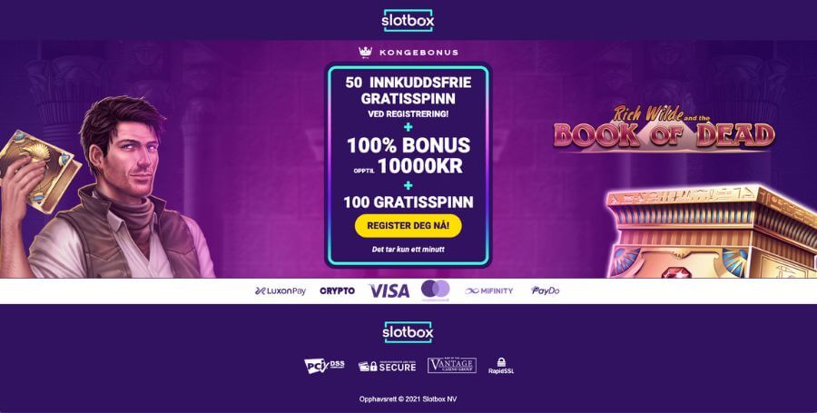 Slotbox sin eksklusive startside for Kongebonus