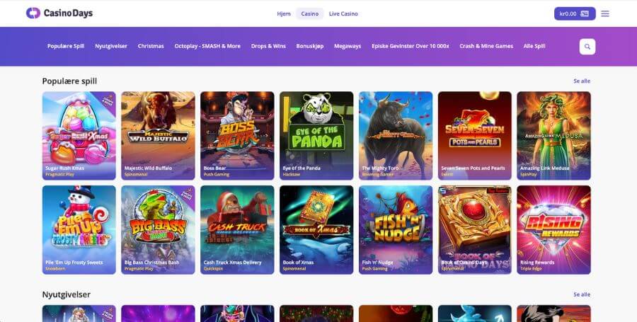 Spillutvalget i casinoet til Casino Days