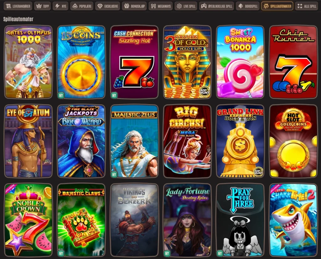 Spilleautomater hos Neon54