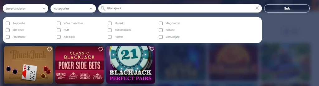 Blackjack hos Lilibet