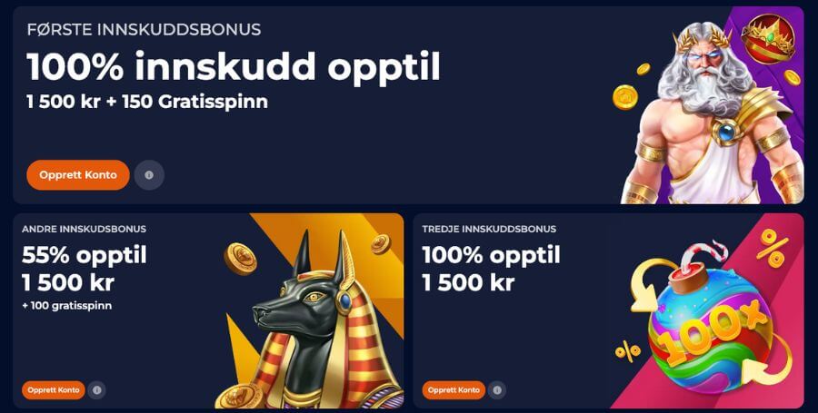 Din velkomstbonus hos Ninecasino