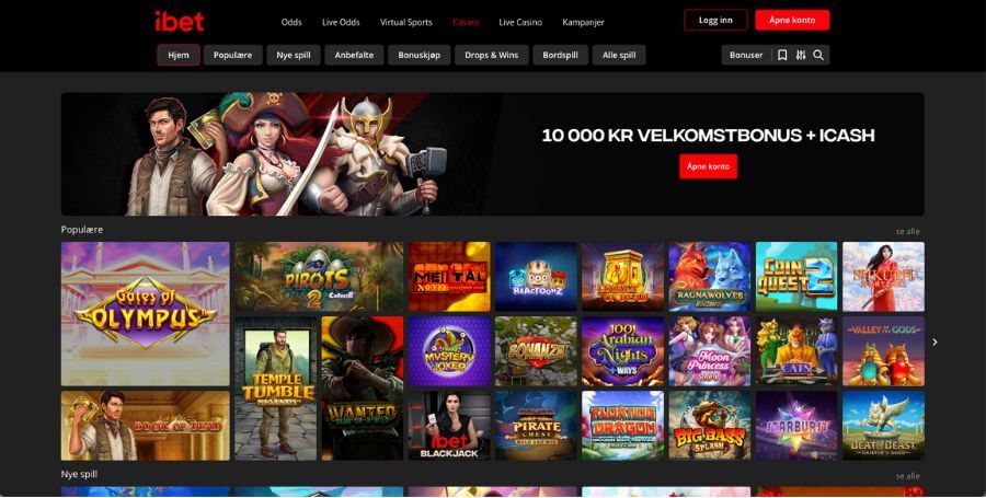 iBet casino startside