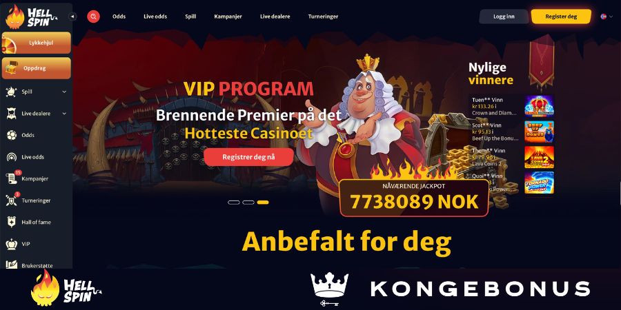 Norsk startside hos HellSpin