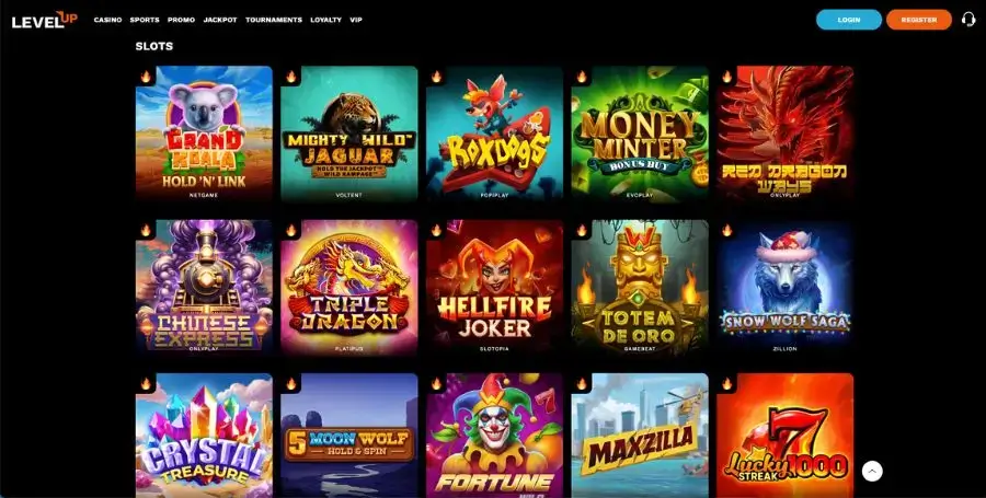 Spilleautomater du finner hos LevelUp