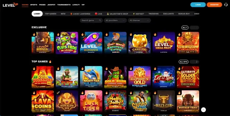 Spillutvalget i casinoet til LevelUp