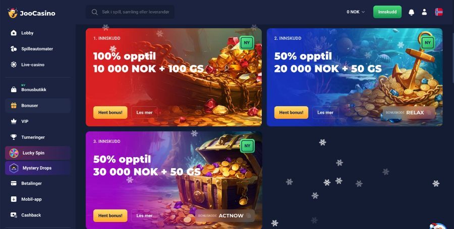 Din velkomstbonus hos Joo Casino