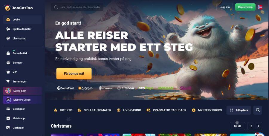 Joo Casino norsk startside