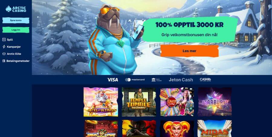 Arctic Casino norsk startside