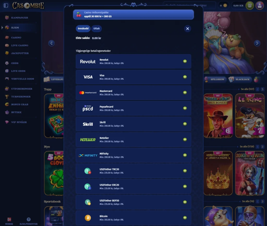 Gjør ditt første innskudd
