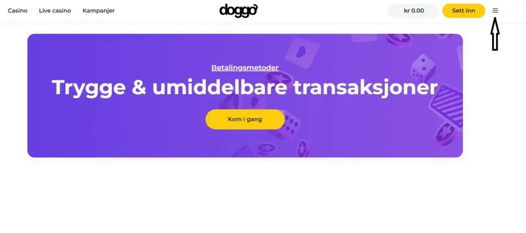 Hvordan gjøre uttak på doggo casino ekte penger