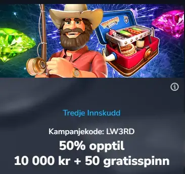 Luckywins casino anmeldelse tredje bonus