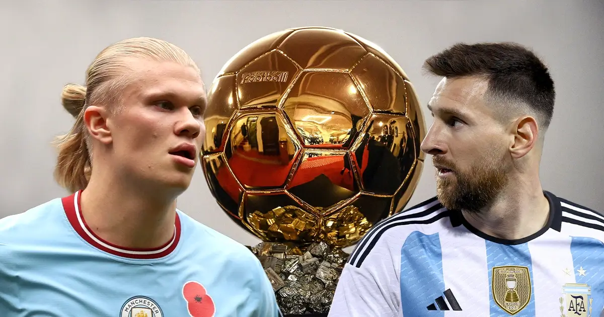 messi haaland gullballen 2023