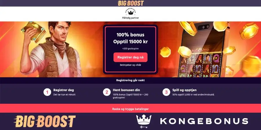 Norsk startside hos Big Boost