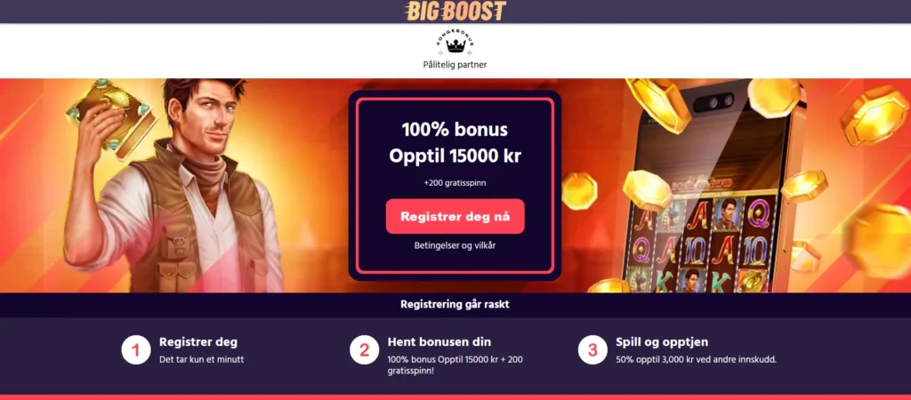 Topp anbefalte casinoer fra White Star B.V. Big Boost