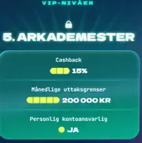 VIP nivå max på powerup casino