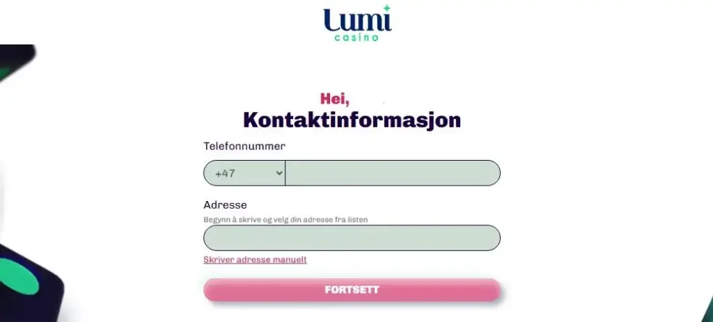 Fyll inn kontaktinformasjon