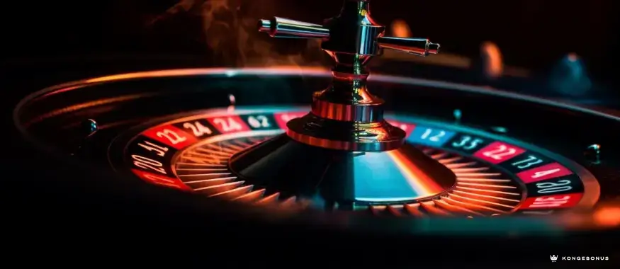 casinoliste banner som viser et ikonisk ruletthjul for å illustrere casinospill.