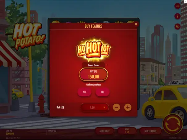 Bonus buy på Hot Potato! - Kjøp direkte adgang til bonusrunden