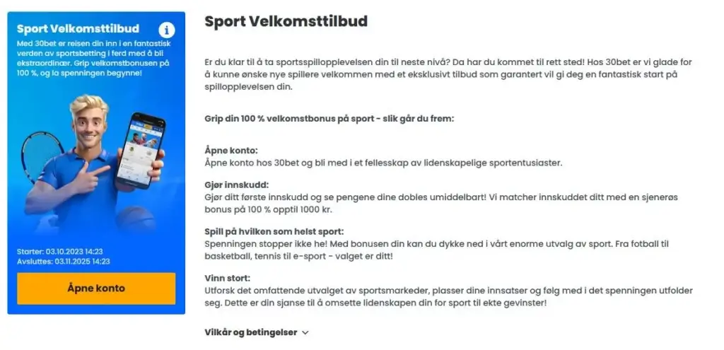 Velkomstbonus på sport