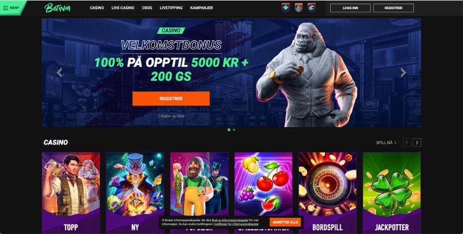 Betinia norsk startside