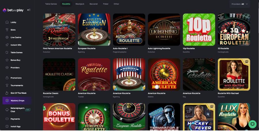 Roulette hos BetandPlay