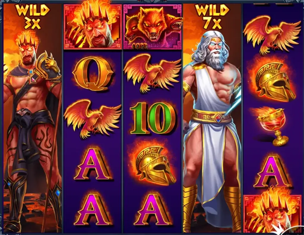 ekspanderende wild-symbol med vilkårlige multiplikatorer på Zeus vs Hades
