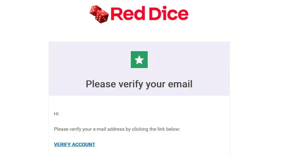 e-post fra Red Dice casino