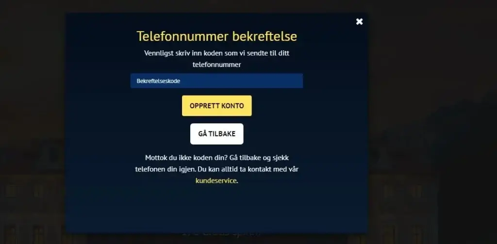 Bekrefte telefonnummer