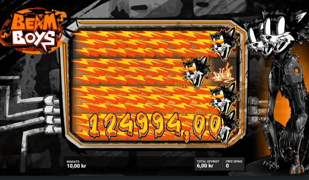 Beam boys max gevinst på 10 kr innsats