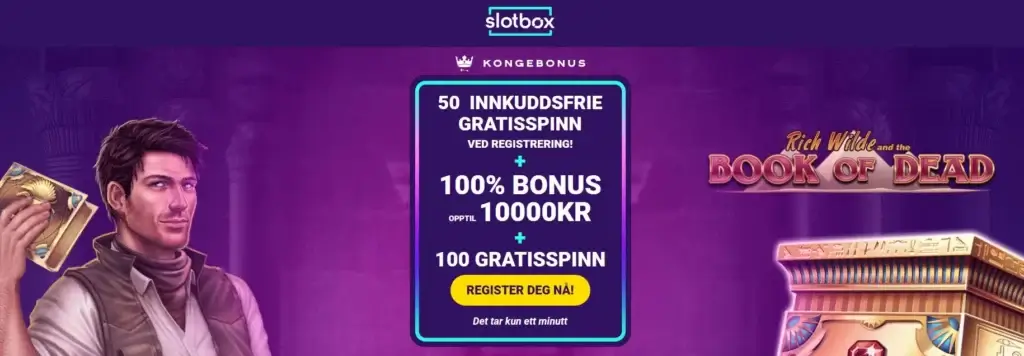 Registrere konto på Slotbox