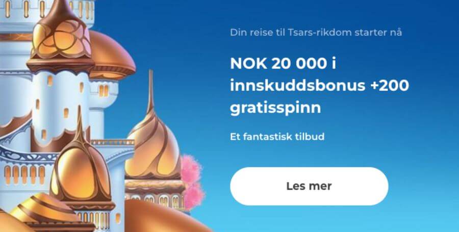 Beste 200% bonus – Tsars