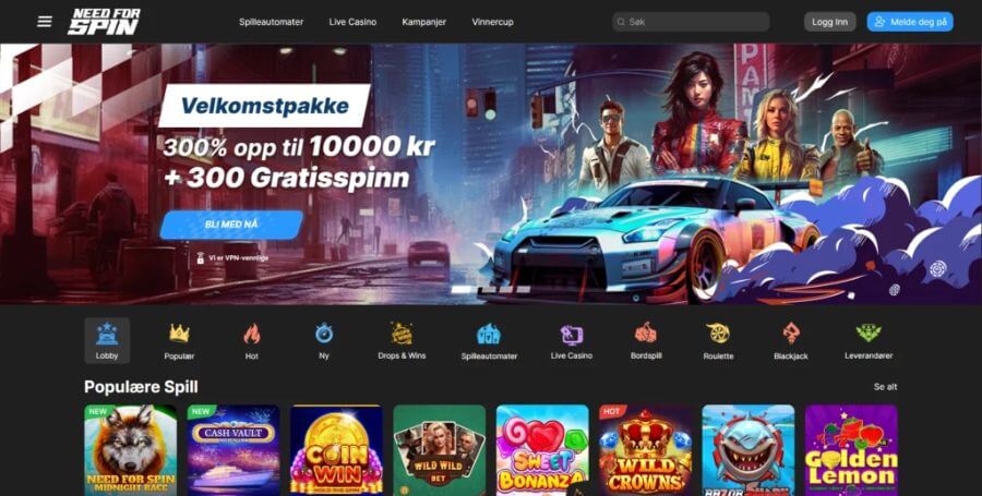 Beste free spins casino – Need for Spin