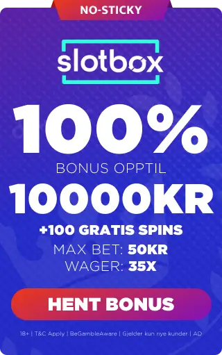 Slotbox bonus panel PayDo betalingsmetode for innskudd og uttak