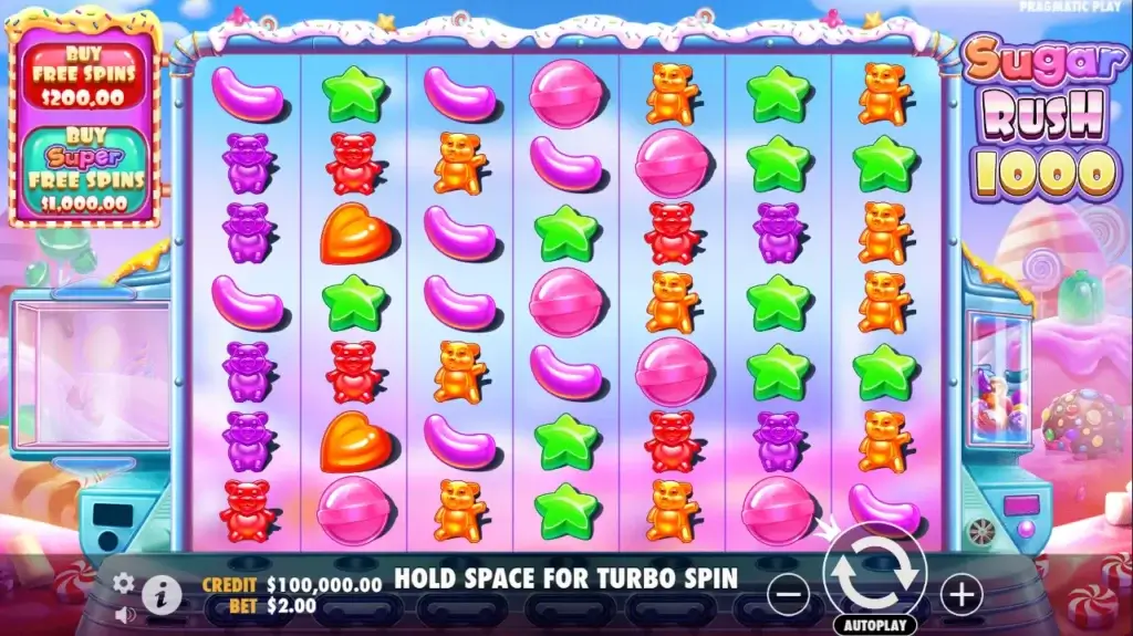 sugar rush 1000 grunnspill