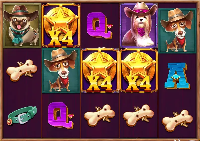 wild multiplikatorer formet som sheriff-stjerne