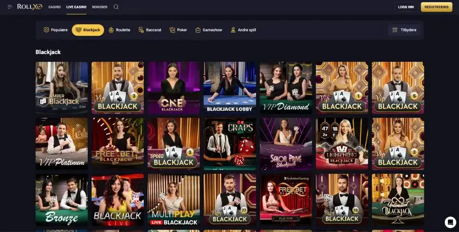 Blackjack hos RollXO