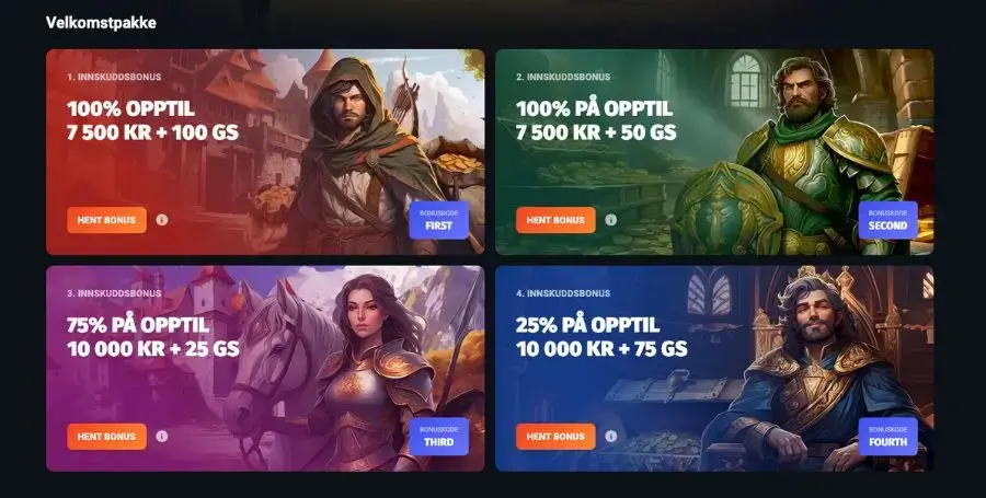 Din velkomstbonus hos SlotLords