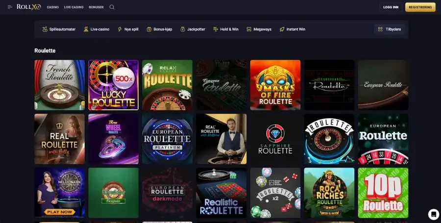 Roulette hos RollXO