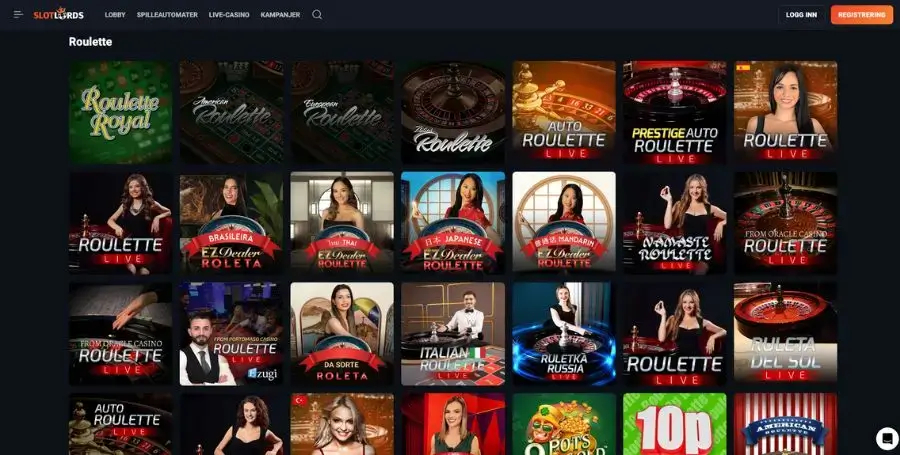 Roulette hos SlotLords