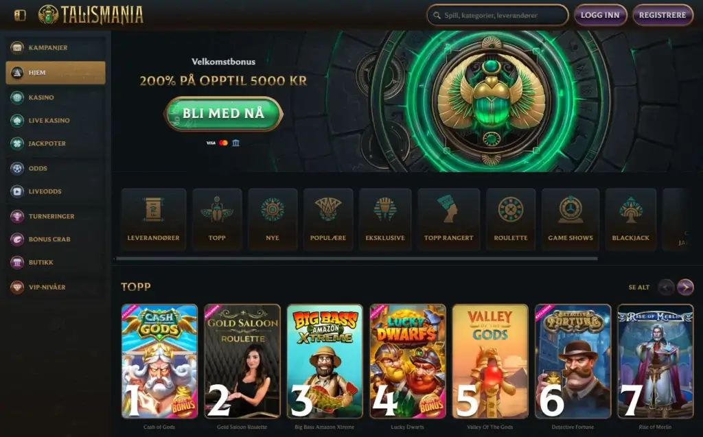 Top anbefalte casinoer fra NovaForge Ltd. - Talismania
