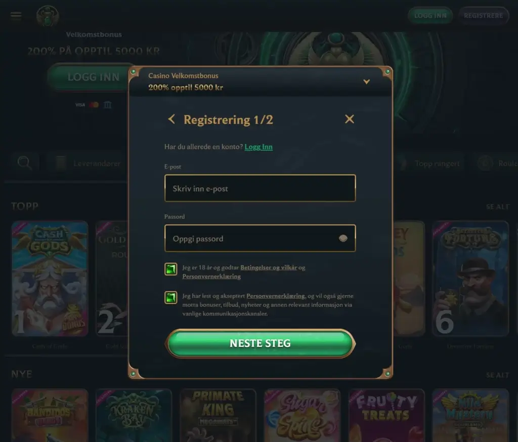 Slik kommer du i gang med Video Poker og varianter som "Jacks or Better." Registrer deg på nettsiden