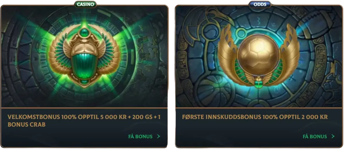 Aktiver velkomstbonusen etter gjennomført innskudd hos Talismania.