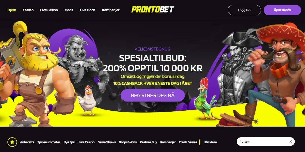 Hvordan fungerer en casinobonus hos casino med flest slots? Unlock bonus hos Prontobet