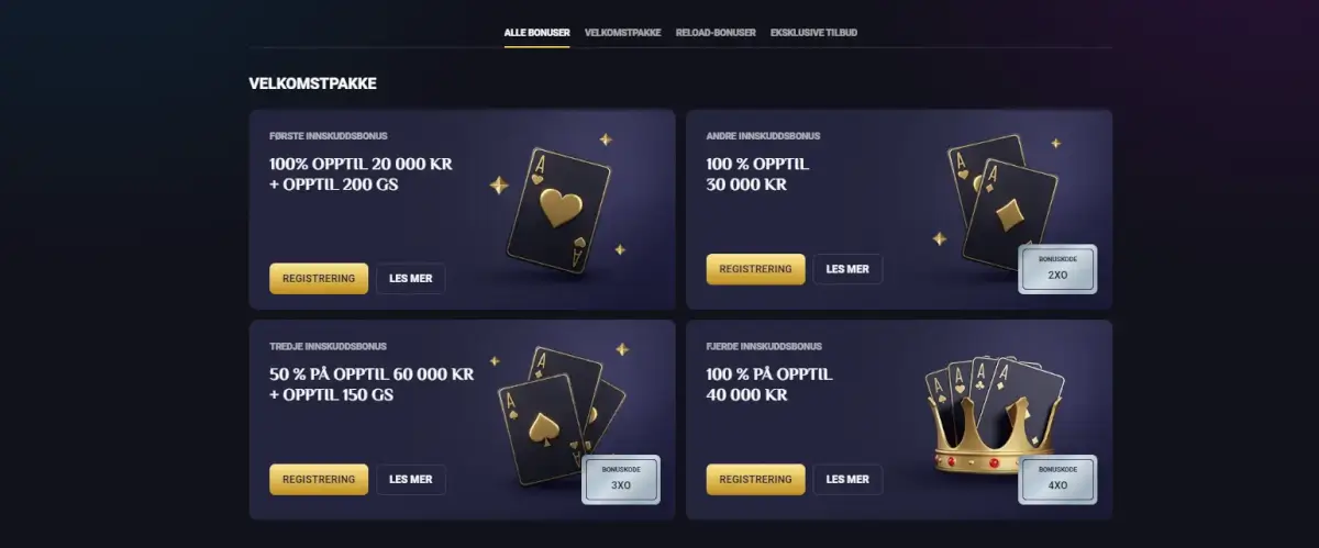 Din velkomstbonus hos RollXO
