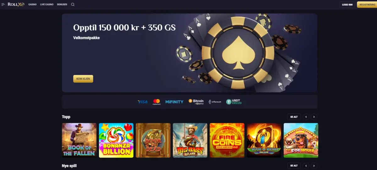 Norsk startside på RollXO
