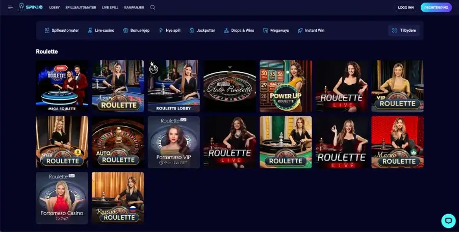 Roulette hos Spinjo
