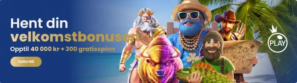 Lukki storspillerbonus | Velkomstpakke opptil 40.000 kr + 300 gratisspinn