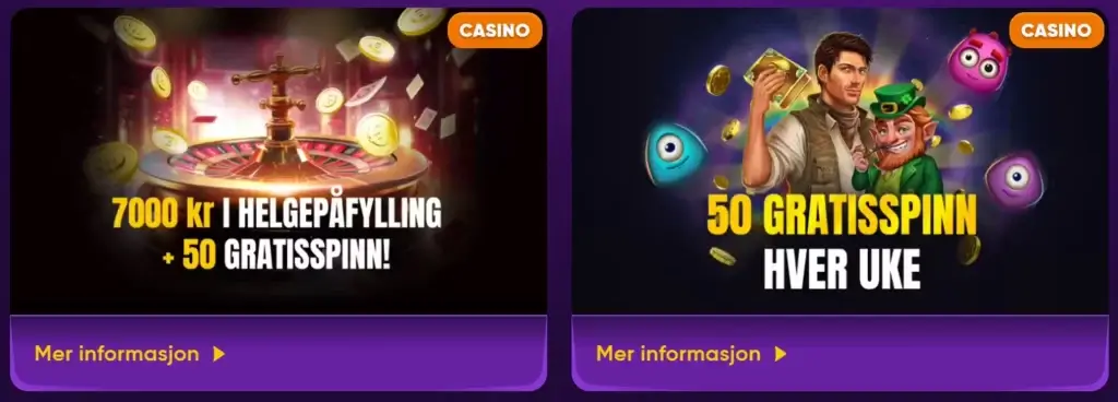 Kingmaker Casino Reload-bonuser | Helgebonus for Highrollers