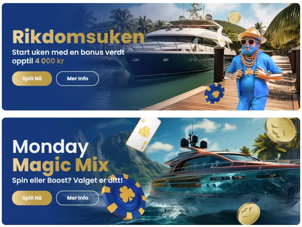 Lukki Casino Reload-bonuser | Rikdomsuken og Magic Mix på mandager